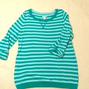 Green Striped Sweater